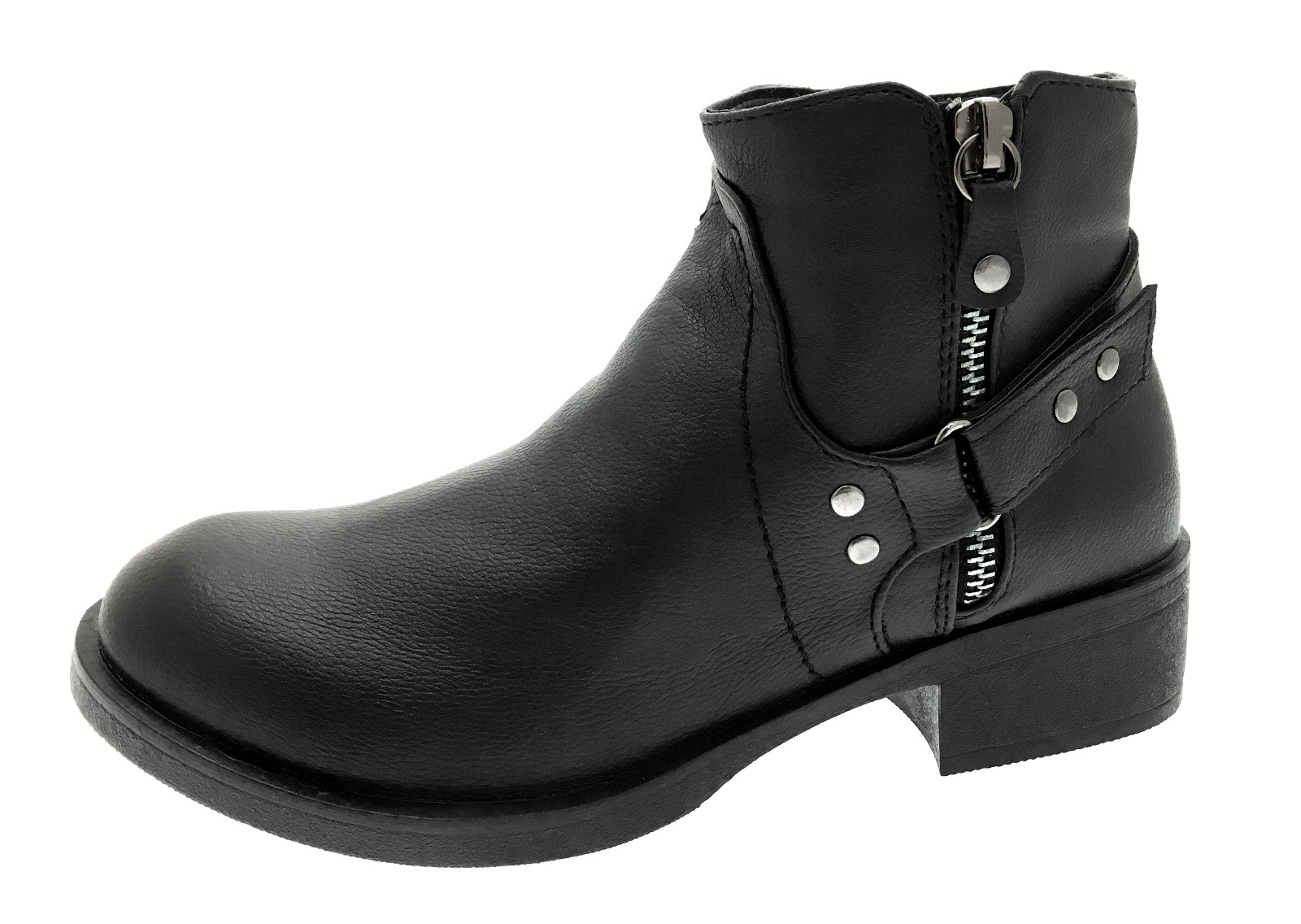 ladies mid calf biker boots